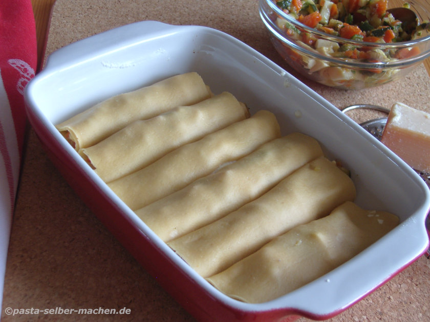 Cannelloni in der Form